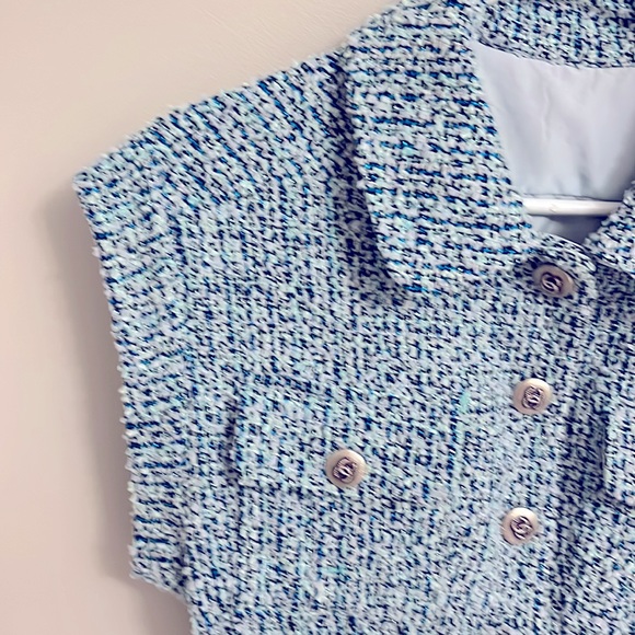 Blue Tweed Dress - never worn. Small - Picture 4 of 12